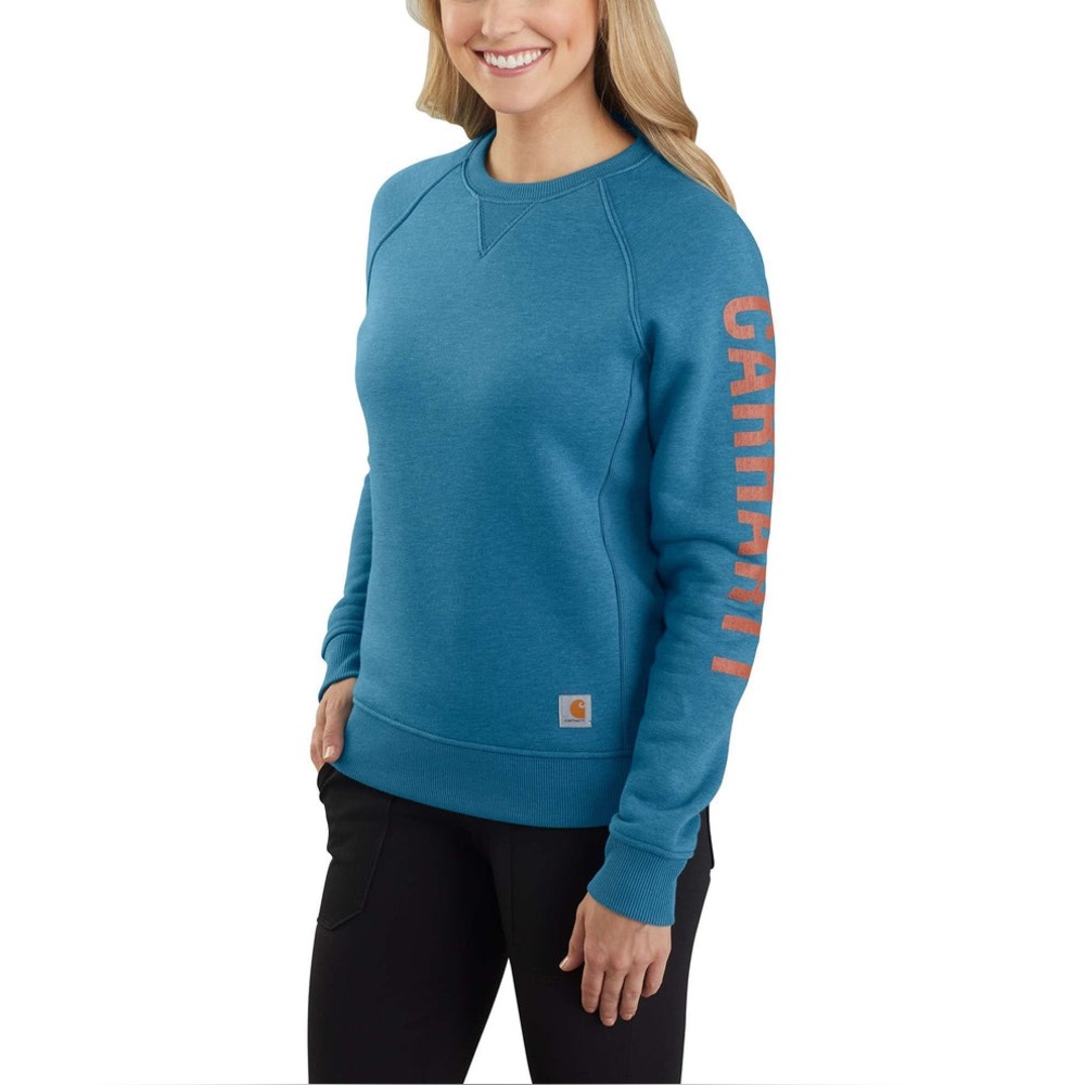 Carhartt Relaxed Fit Midweight Crewneck Block Logo Sleeve Graphic Sweatshirt